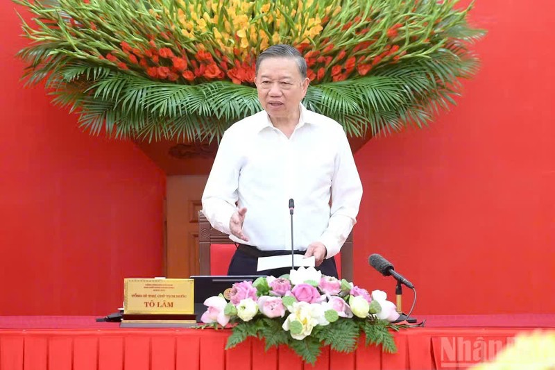 Kết luận của Tổng Bí thư, Chủ tịch nước Tô Lâm tại Phiên họp chuyên đề về chuyển đổi số trong hệ thống chính trị