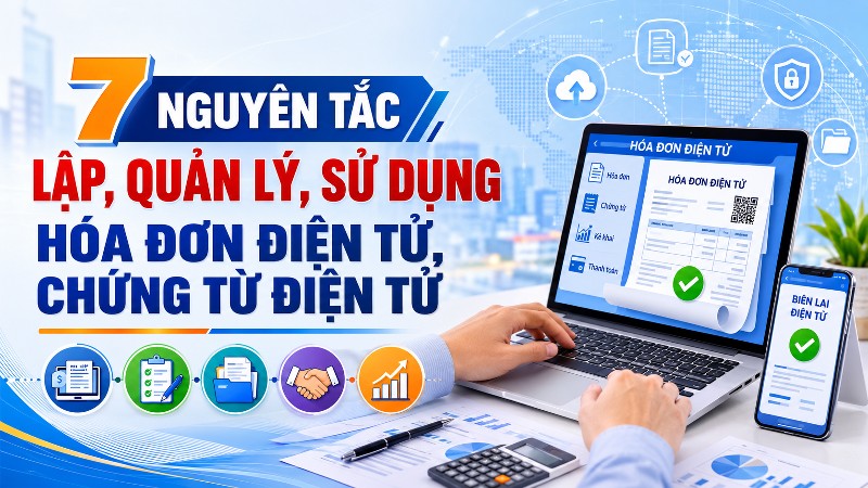 7 nguyên tắc lập, quản lý, sử dụng hóa đơn điện tử, chứng từ điện tử