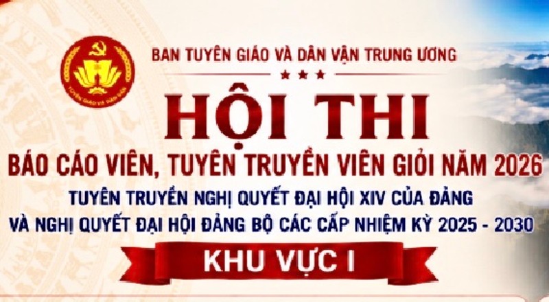 Lai Châu có 2 thí sinh tham dự Hội thi Báo cáo viên, tuyên truyền viên giỏi khu vực I năm 2026
