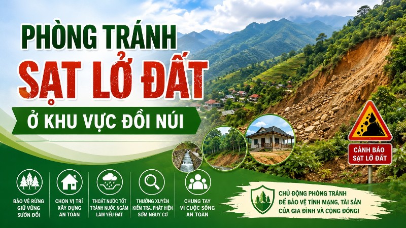 Phòng tránh sạt lở đất ở khu vực đồi núi