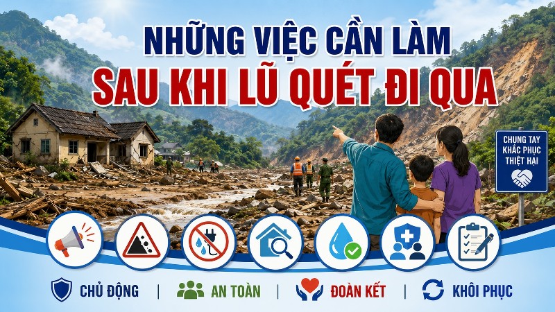 Những việc cần làm sau khi lũ quét đi qua