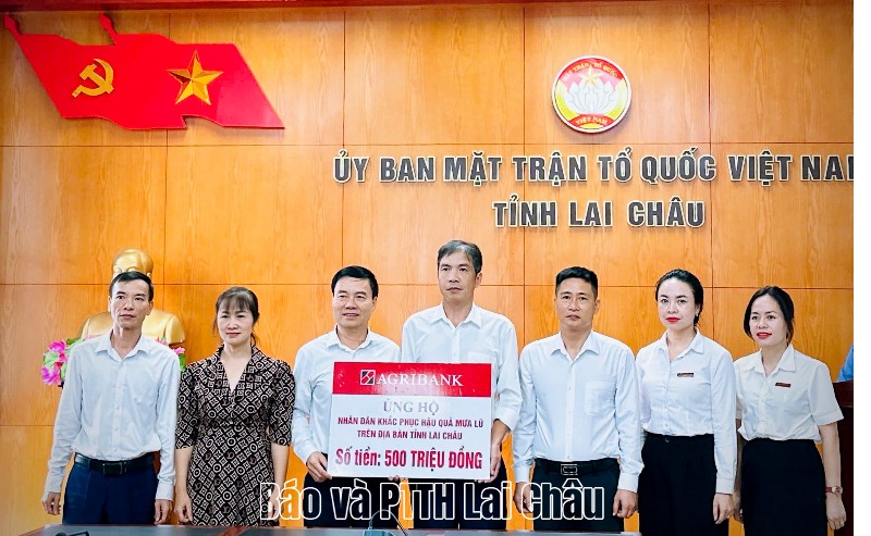 Agribank hỗ trợ 500 triệu đồng giúp nhân dân Lai Châu khắc phục hậu quả thiên tai