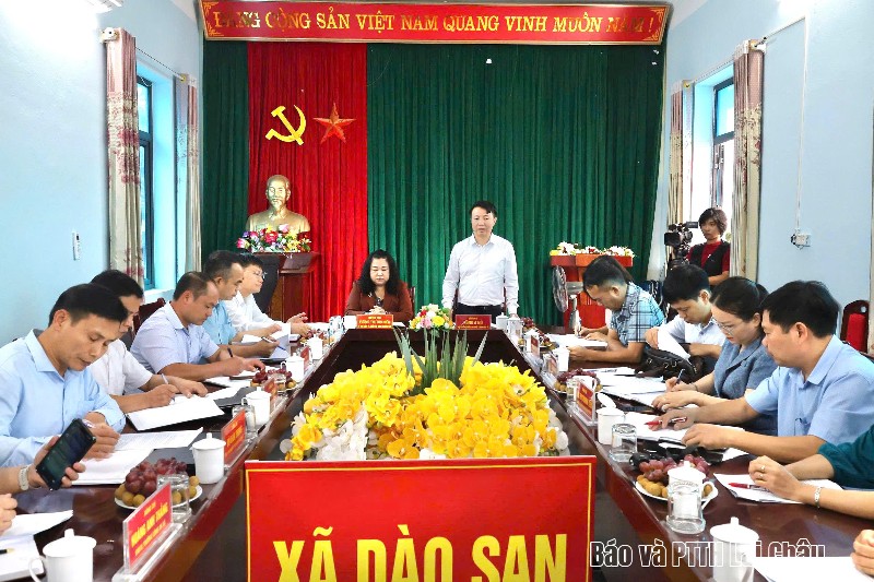 Đoàn công tác của Ban Nội chính Tỉnh ủy làm việc với Ban Thường vụ Đảng ủy xã Dào San về công tác nội chính