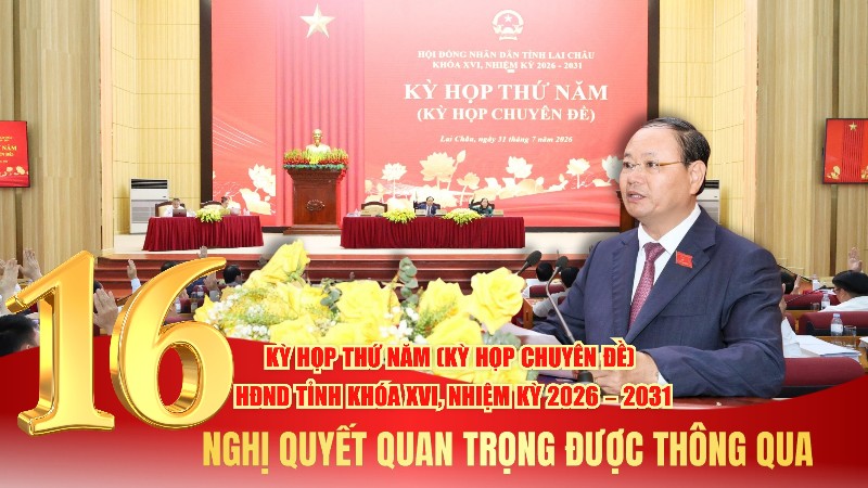 Kỳ họp thứ năm (Kỳ họp chuyên đề) HĐND tỉnh khóa XVI, nhiệm kỳ 2026 – 2031 thông qua 16 nghị quyết quan trọng