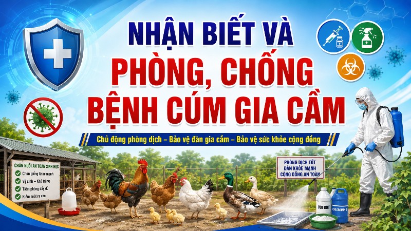 Nhận biết dấu hiệu và biện pháp phòng, chống bệnh Cúm gia cầm