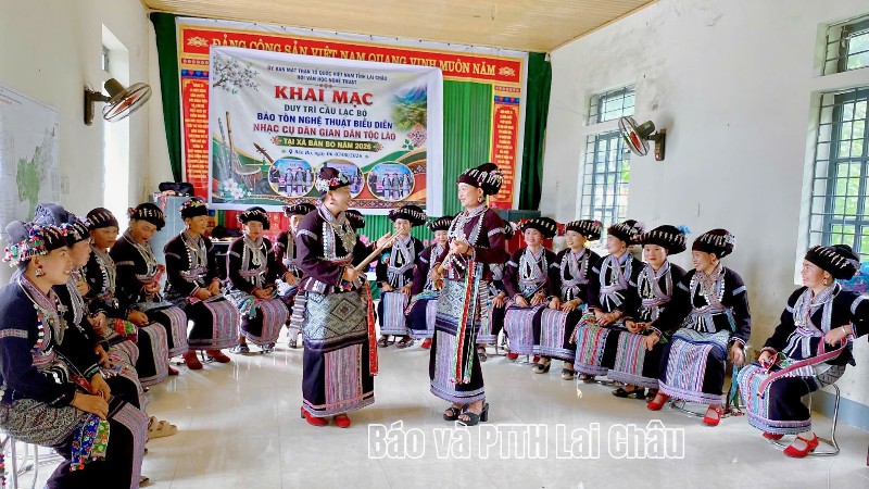 Duy trì Câu lạc bộ bảo tồn nghệ thuật biểu diễn nhạc cụ dân gian dân tộc Lào 