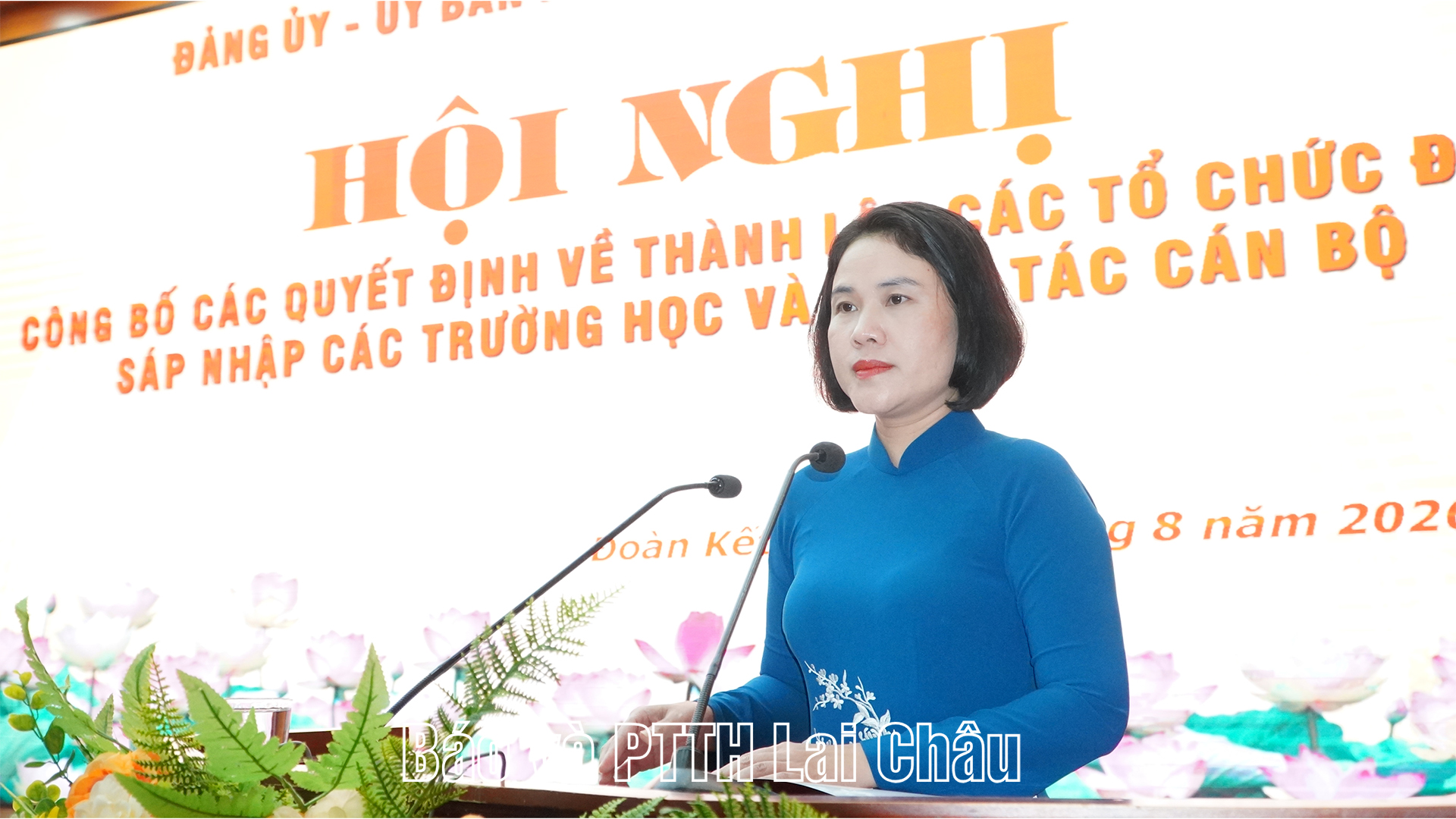 Đồng chí Đào Thị Lan Anh - Ủy viên BCH Đảng bộ tỉnh, Bí thư Đảng ủy phường Đoàn Kết phát biểu chỉ đạo Hội nghị 