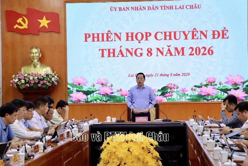 Phiên họp chuyên đề UBND tỉnh tháng 8