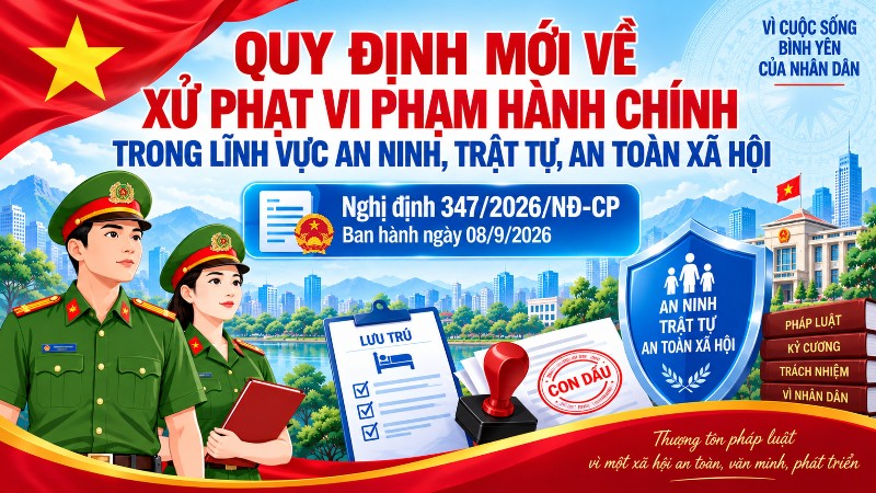 Quy định mới về xử phạt vi phạm hành chính trong lĩnh vực an ninh, trật tự, an toàn xã hội