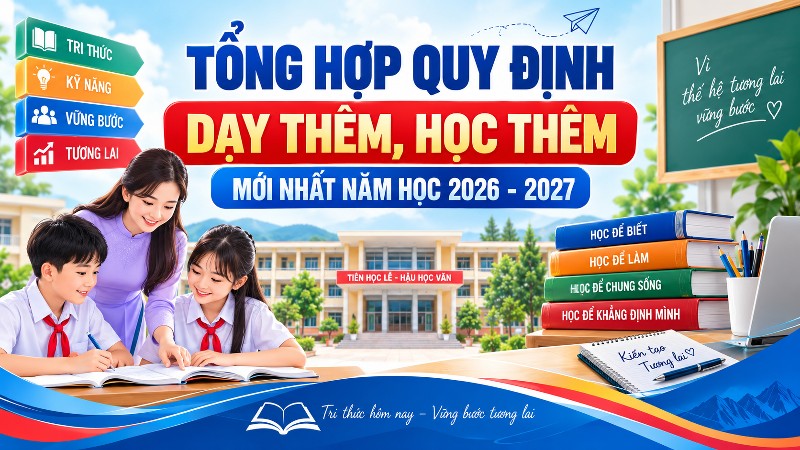 Tổng hợp quy định dạy thêm, học thêm mới nhất năm học 2026 - 2027