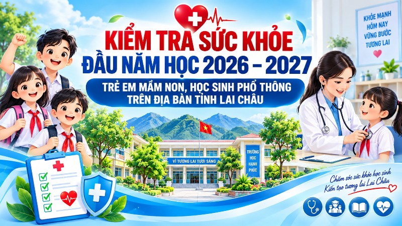 Lai Châu: Thực hiện kiểm tra sức khỏe đầu năm học cho trẻ mầm non, học sinh phổ thông