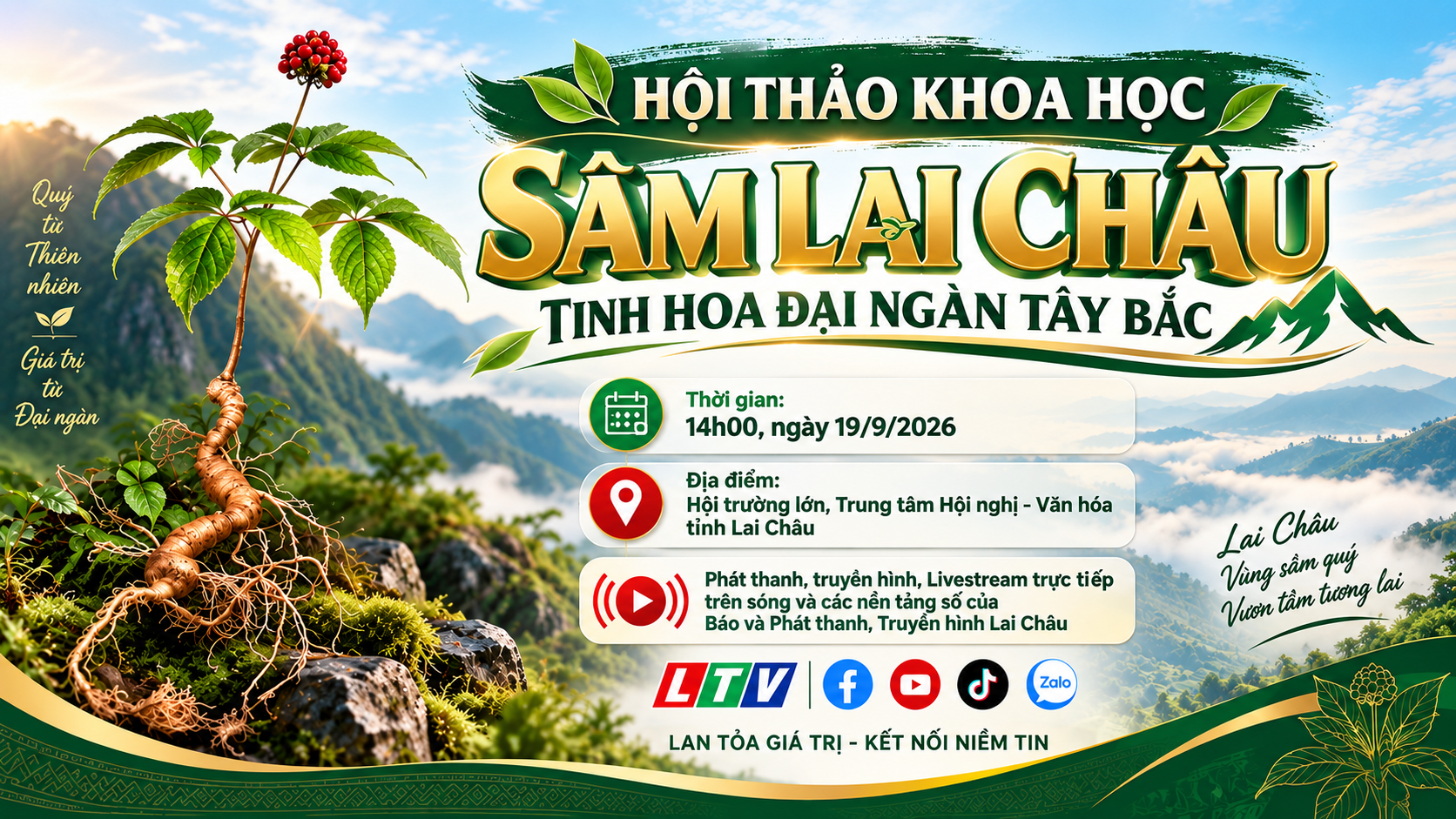 Hội thảo khoa học “Sâm Lai Châu - Tinh hoa đại ngàn Tây Bắc”
