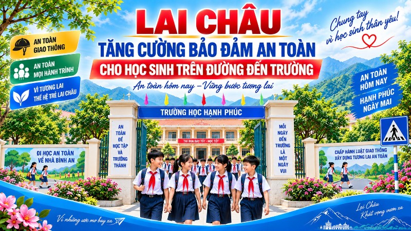 Lai Châu tăng cường bảo đảm an toàn cho học sinh trên đường đến trường