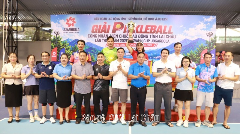 Bế mạc Giải Pickleball công nhân, viên chức, lao động tỉnh Lai Châu lần thứ II 