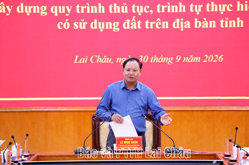Ban Thường vụ Tỉnh ủy Lai Châu làm việc với Đảng ủy UBND tỉnh