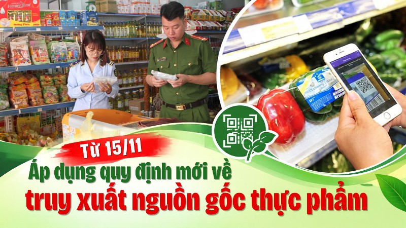 Từ 15/11, áp dụng quy định mới về truy xuất nguồn gốc thực phẩm