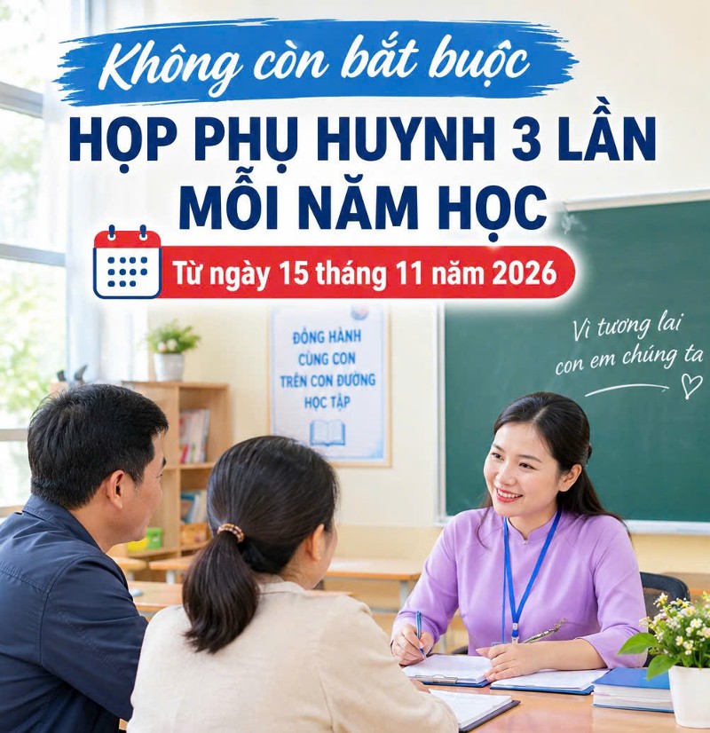 Từ 15/11/2026, không còn bắt buộc họp phụ huynh 3 lần mỗi năm học