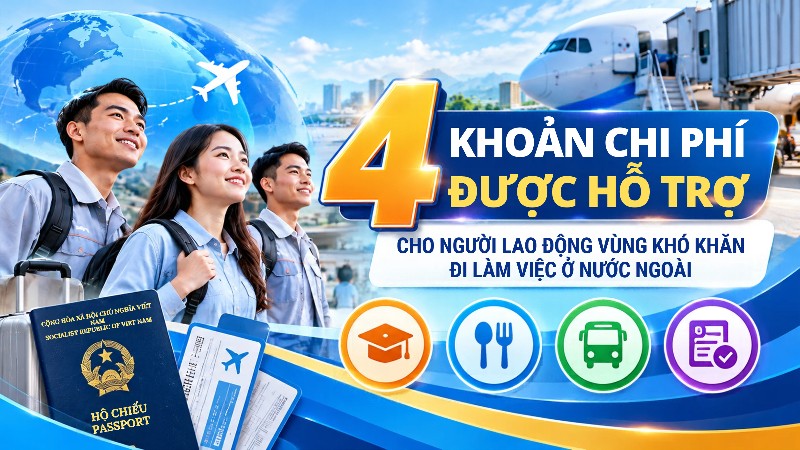 4 khoản chi phí được hỗ trợ cho người lao động vùng khó khăn đi làm việc ở nước ngoài