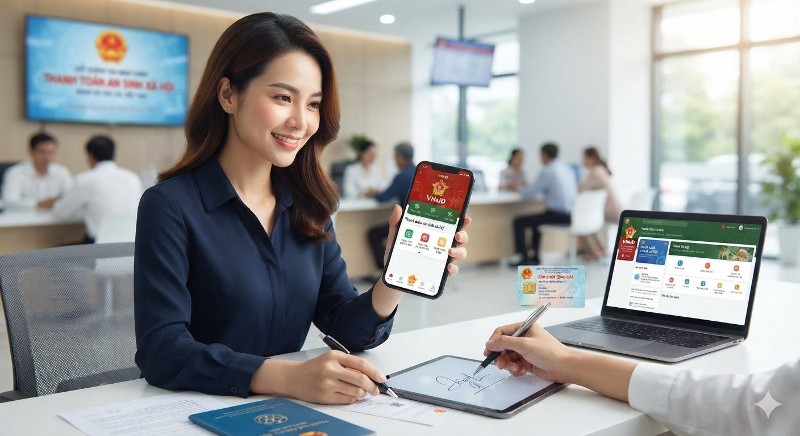Từ 2027, chi trả BHXH, bảo hiểm thất nghiệp qua tài khoản an sinh trên VNeID