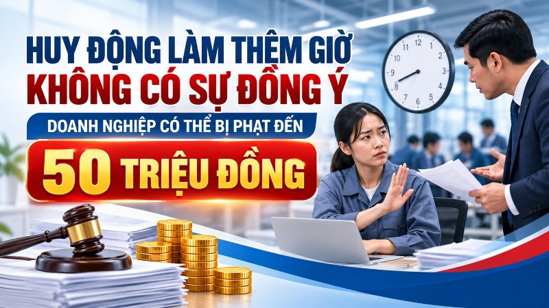 Huy động làm thêm giờ không có sự đồng ý, doanh nghiệp có thể bị phạt đến 50 triệu đồng