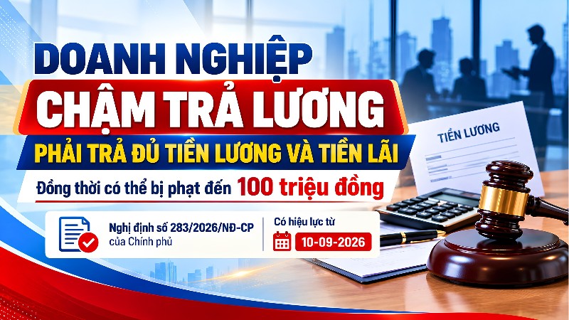 Doanh nghiệp chậm trả lương phải trả đủ tiền lương và tiền lãi