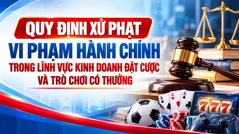 Quy định xử phạt vi phạm hành chính trong lĩnh vực kinh doanh đặt cược và trò chơi có thưởng