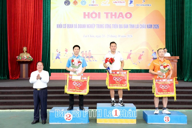 Bế mạc Hội thao khối cơ quan và doanh nghiệp Trung ương trên địa bàn tỉnh Lai Châu năm 2026