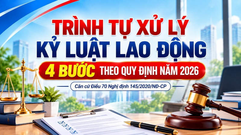Trình tự xử lý kỷ luật lao động 4 bước theo quy định năm 2026