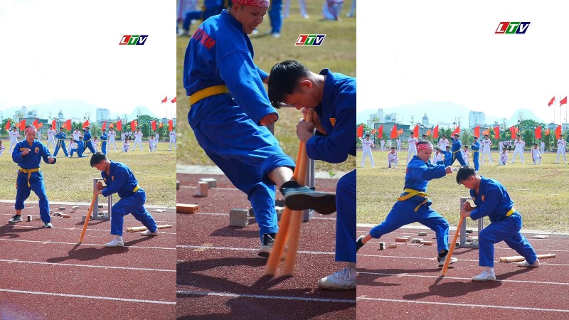 Dùng chân đá gậy bóng chày