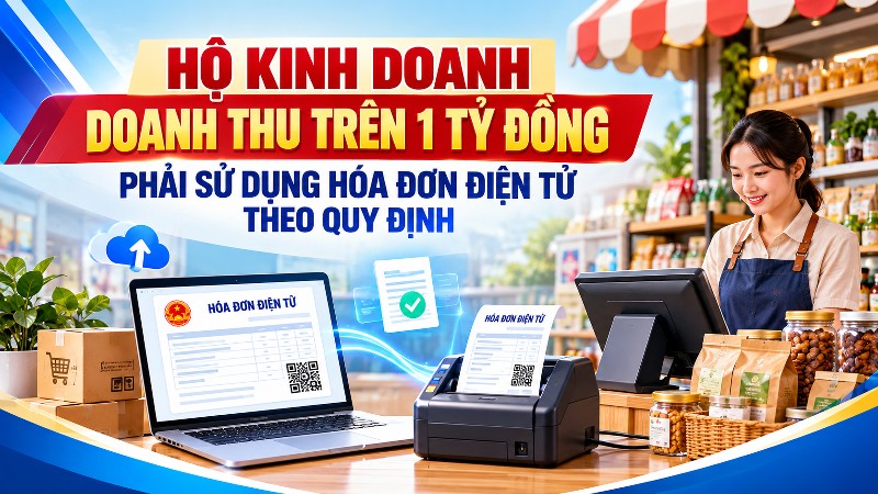 Hộ kinh doanh doanh thu trên 1 tỷ đồng phải sử dụng hóa đơn điện tử theo quy định