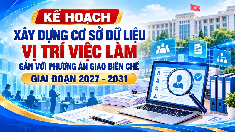 Kế hoạch xây dựng cơ sở dữ liệu vị trí việc làm gắn với phương án giao biên chế giai đoạn 2027-2031