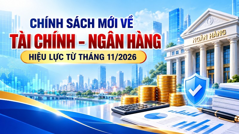 Chính sách mới về Tài chính ngân hàng hiệu lực tháng 11/2026
