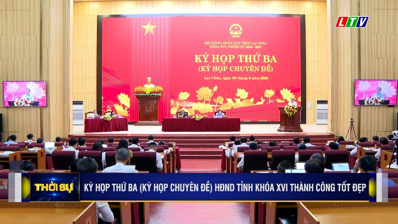 KỲ HỌP THỨ BA (KỲ HỌP CHUYÊN ĐỀ) HĐND TỈNH KHÓA XVI THÀNH CÔNG TỐT ĐẸP