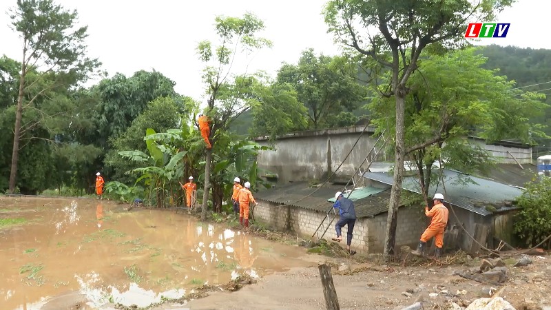 Công ty Điện lực Lai Châu chủ động vượt lũ khôi phục dòng điện